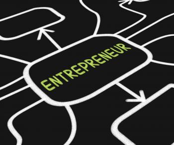 Entrepreneur Diagram Means Starting Business Or Venture