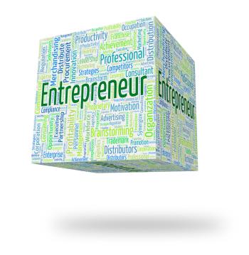 Entrepreneur Word Indicates Business Person And Businessman