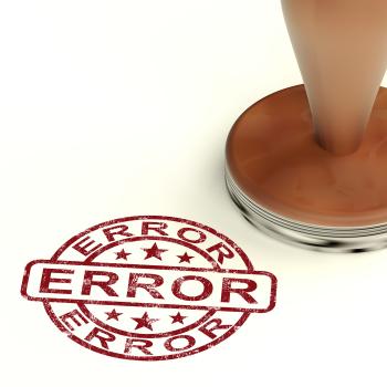 Error Stamp Shows Mistake Fault Or Defects