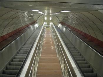 Escalator in metro