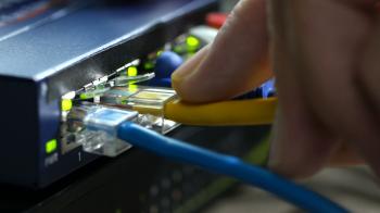 Ethernet cable being plugged into router, close up Stock Video ...
