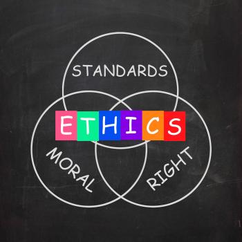 Ethics Standards Moral and Right Words Show Values
