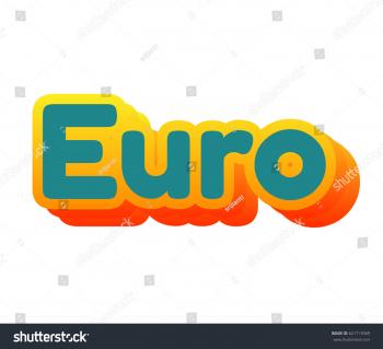 Euro Text Title Headline 3d Fancy Stock Illustration 621713069 ...