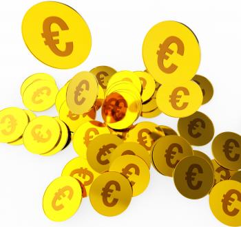 Euro Coins Indicates Money Finance And Currency