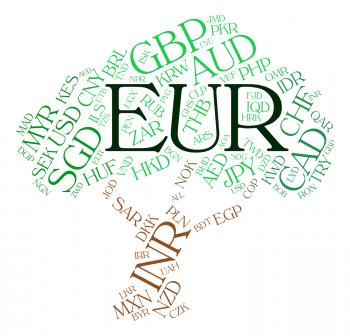 Euro Currency Represents Exchange Rate And Coin
