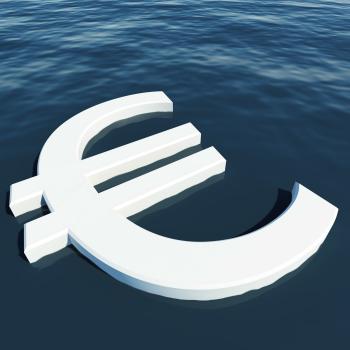 Euro Floating Showing Money Wealth Or Earnings