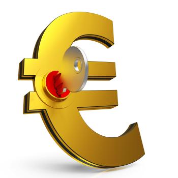 Euro Key Shows Savings And Finance