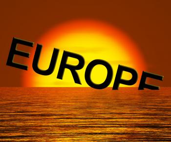 Europe Sinking And Sunset
