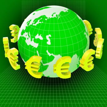 Euros Forex Means Worldwide Trading And Earth