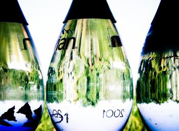 Evian water bottles