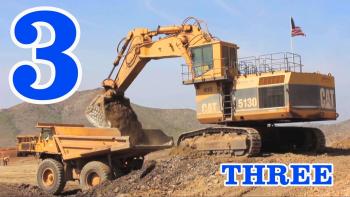 Excavators & Dump Trucks Teaching Numbers 1 to 10 - Learning to ...