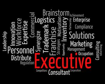 Executive Word Indicates Director General And Chairwoman