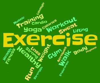 Exercise Words Means Get Fit And Exercised
