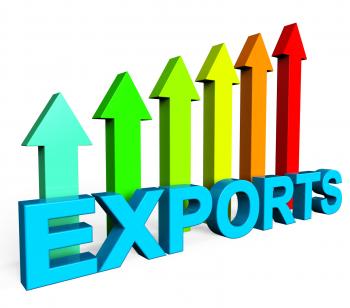 Exports Increasing Shows International Selling And Exportation
