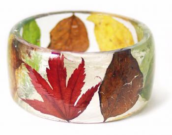Fallen Leaves Resin Bracelet