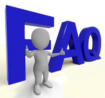Faq Word As Sign For Information Or Assisting