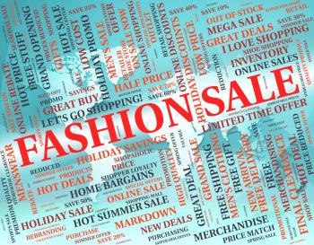 Fashion Sale Shows Glamour Promo And Promotional