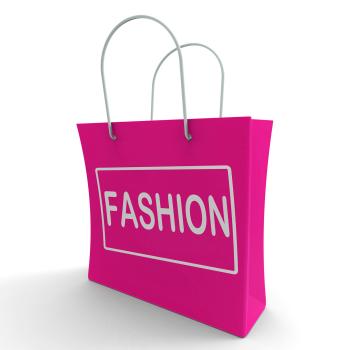 Fashion Shopping Bag Shows Fashionable Trendy And Stylish
