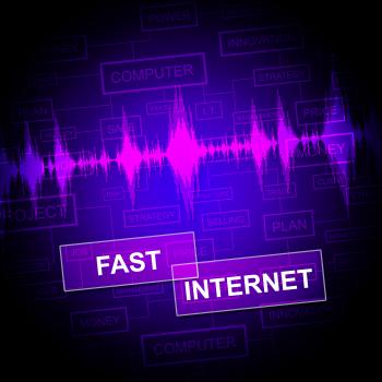 Fast Internet Shows Web Site And Accelerated