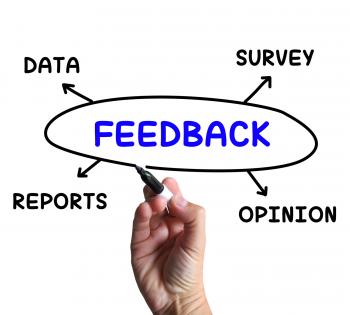 Feedback Diagram Means Survey Reports And Opinion