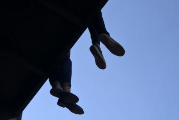Feet Hanging from Above