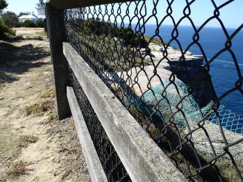 Fence by the cliffs