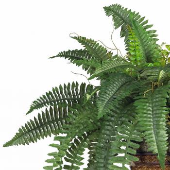 Amazon.com: Nearly Natural 6549 Boston Fern with Wicker Decorative ...