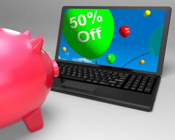 Fifty Percent Off On Laptop Showing Cheap Products