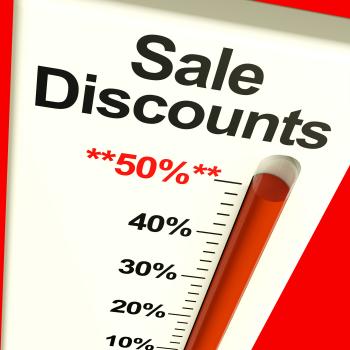 Fifty Percent Sale Discounts Showing Bargain Closeout Selloff