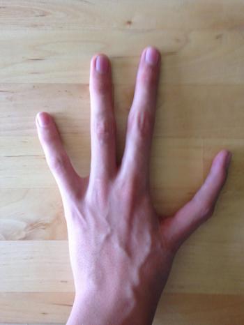 I have only four fingers on my left hand, and have and index finger ...