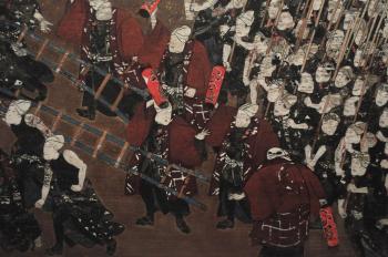 File:Edo-Tokyo Museum - votive picture depicting the firemen of the ...