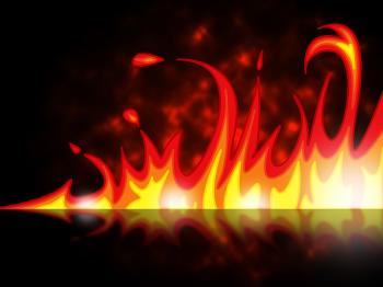 Fire Night Shows Blaze Bonfire And Flame