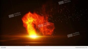 Flying Fireball With Sparks Loop Stock Animation | 3523466