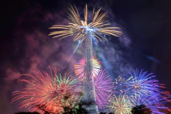 Fireworks at the Eiffel Tower