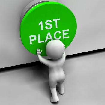 First Place Button Shows 1st Place And Winner