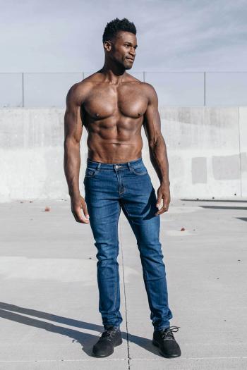 Men's Straight Athletic Fit Denim - Barbell Apparel