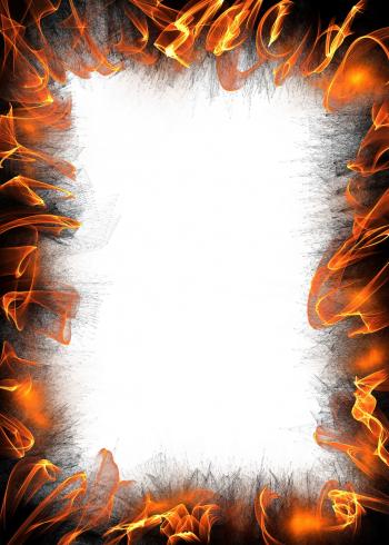 Flaming Paper Border Free Stock Photo - Public Domain Pictures