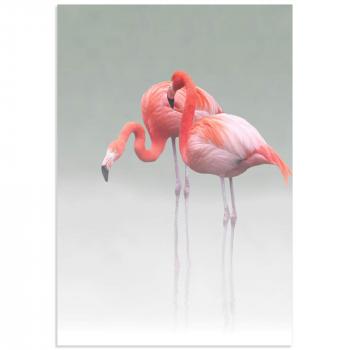 Metal Art Studio - Just We Two Flamingos by Anna Cseresnjes - Pink ...