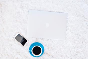 Flat Lay Photography of Apple Devices Near Cup of Coffee