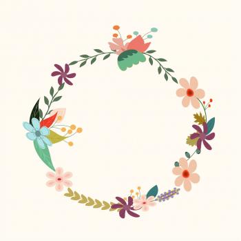 Vintage Floral Wreath Free Stock Photo - Public Domain Pictures