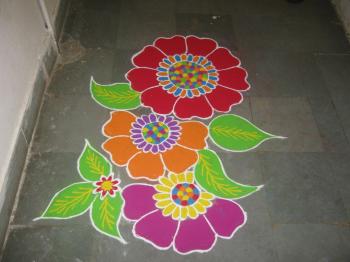 Flower Rangoli - YouTube