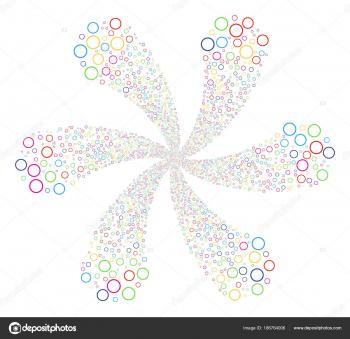 Circle Bubble Twirl Flower Cluster — Stock Vector © ahasoft #186764006