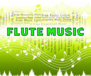 Flute Music Indicates Sound Track And Flautists