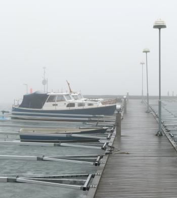 Fog and ice at Rixö boat club 5