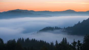 foggy mountain landscape. nature. fog clouds Stock Video Footage ...