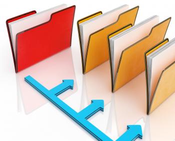Folders Or Files Shows Correspondence And Organized