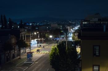 Folsom St at night in San Francisco