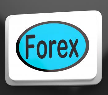 Forex Button Shows Foreign Exchange Or Currency
