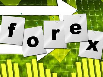 Forex Graph Indicates Exchange Rate And Currency