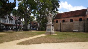 Statue Queen Wilhelmina at Fort Zeelandia in Paramaribo Suriname ...